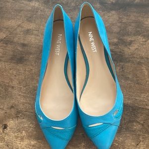Nine West pointed flats Turquoise